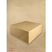 Кондитерская упаковка 255*255*105 крафт с ажурным окном