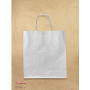 Пакет крафт белый  32*37*20 крученая ручка